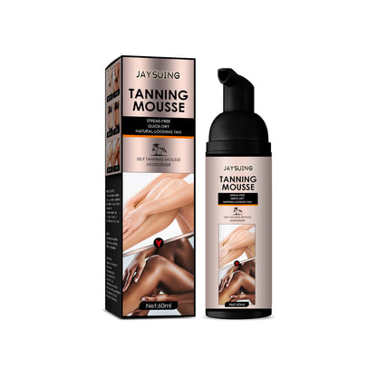 Jaysuing Darkening Mousse Summer Self-Tanning Aid Wheat Color Bronze Skin Moisturizing Tanning Mousse