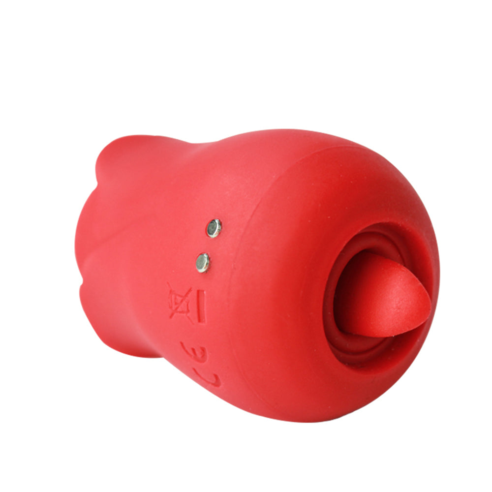 MELO Original Manufacturer Wireless Red Rose Shaped Vibrating Rose Vibrator Sex Toys for Woman Clit Tongue Sucking Vibrator%