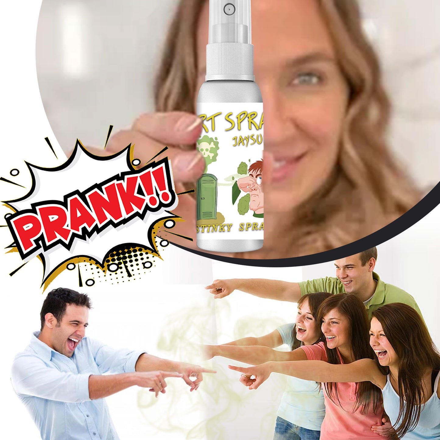 Jaysuing April Fool's Day Prank Stink Spray Prank Toy Prank Cup Toy Prank Smell Concentrated Liquid