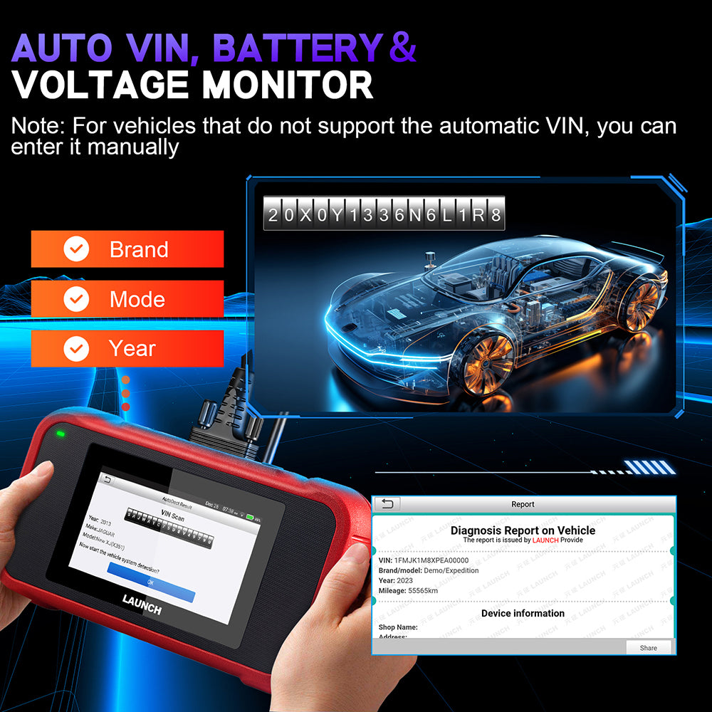 Launch CRP129E V2.0 Automotive Car Diagnostic Tool Machine With 12 Functions OBD2 Scanner