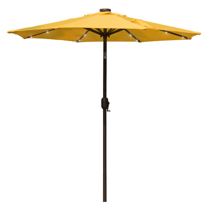 Danlong Promotion Outdoor 7ft Garden Camping Solar Panel LED Patio Umbrella Parasol With Tilt