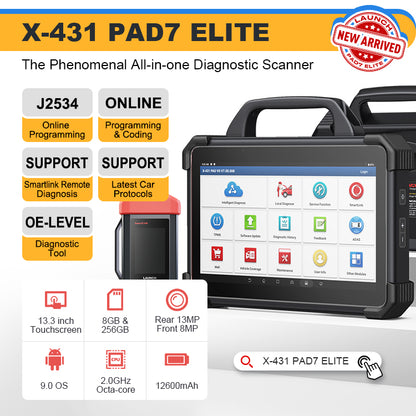 Professional Launch X431 Pad 7 Elite X-431 Pad Vii OBD 2 ECU Programming and Coding Automotive Vehicle Diagnostic Scanner