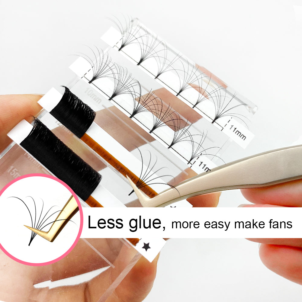 Abonnie Easy Fan Lashes Mega Volume Eyelash Extensions Self Fanning Lashes Volume Eyelash Extensions Cil 2 Boxed-packed