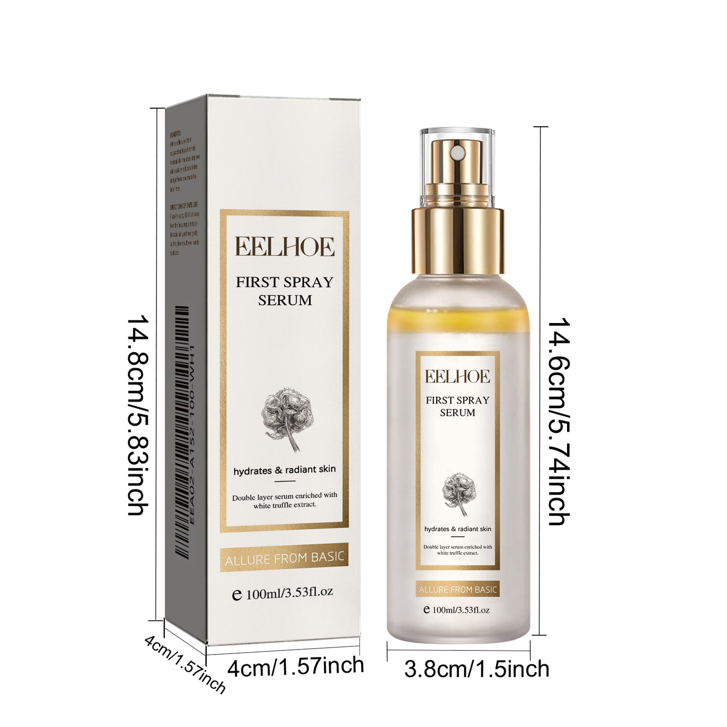 EELHOE White Truffle Moisturizing Spray Moisturizing and Hydrating Spot-Fading Skin Brightening Whitening Essence Spray