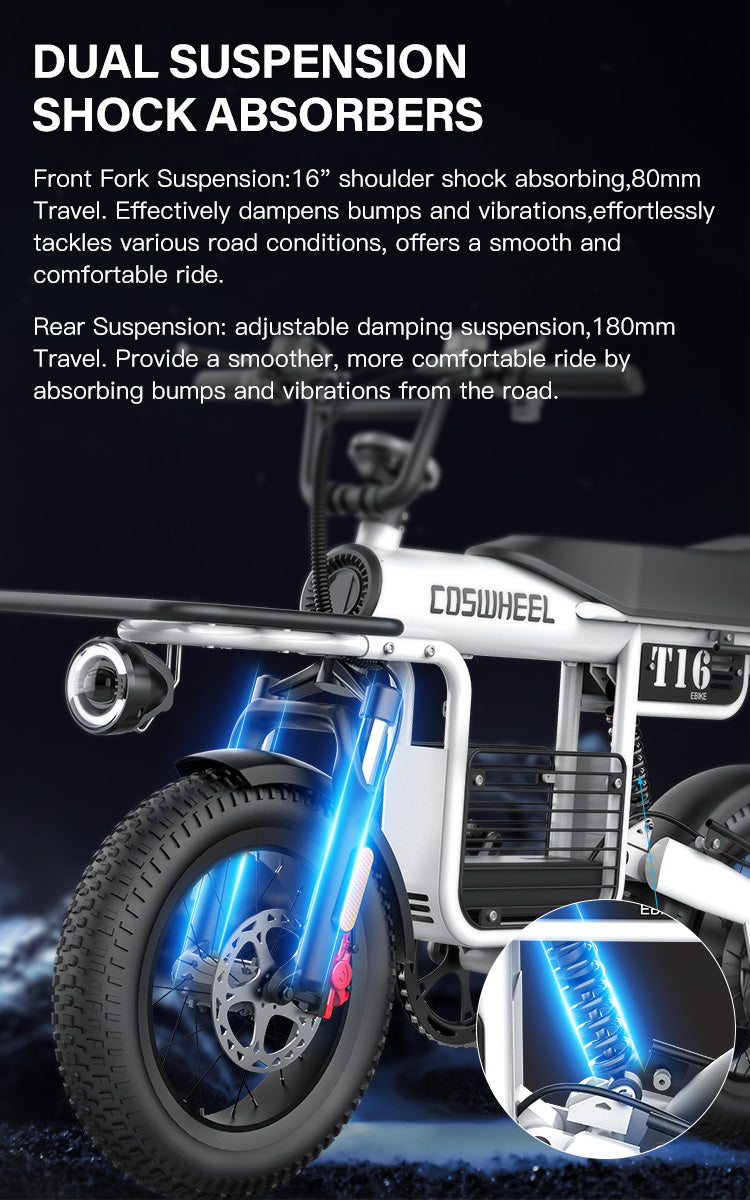 COSWHEEL T16 Hot Sale Electric City Bicycle Aluminum Alloy Frame with Step-Thru Hidden Lithium Battery Cheap Electric Road Bike