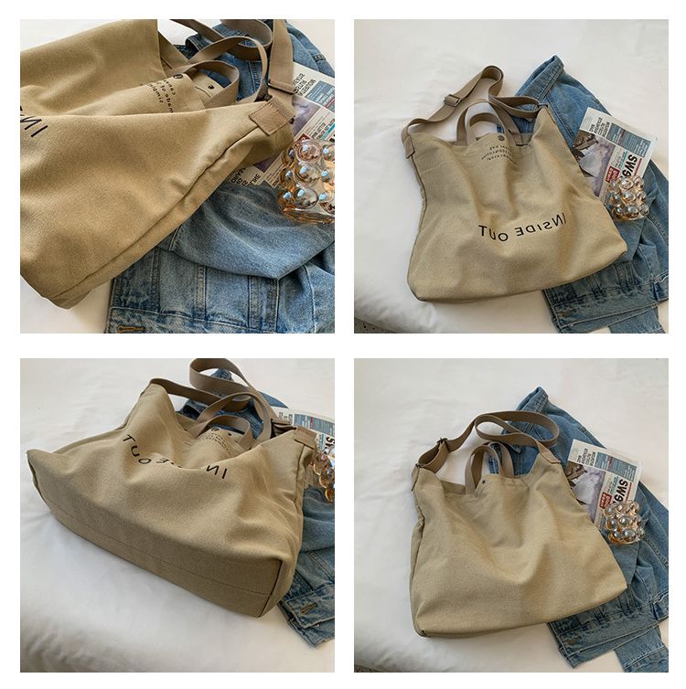 USA Warehouse Women'S Tote Bags Shoulder Bag High Quality Heavy Weight Cotton Canvas Tote Bag