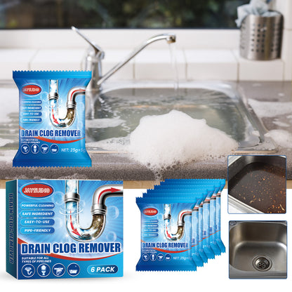 Jaysuing Drain Pipe Blockage Removal Powder Toilet Kitchen Drain Anti-Clogging Cleaning Deodorizing Powder