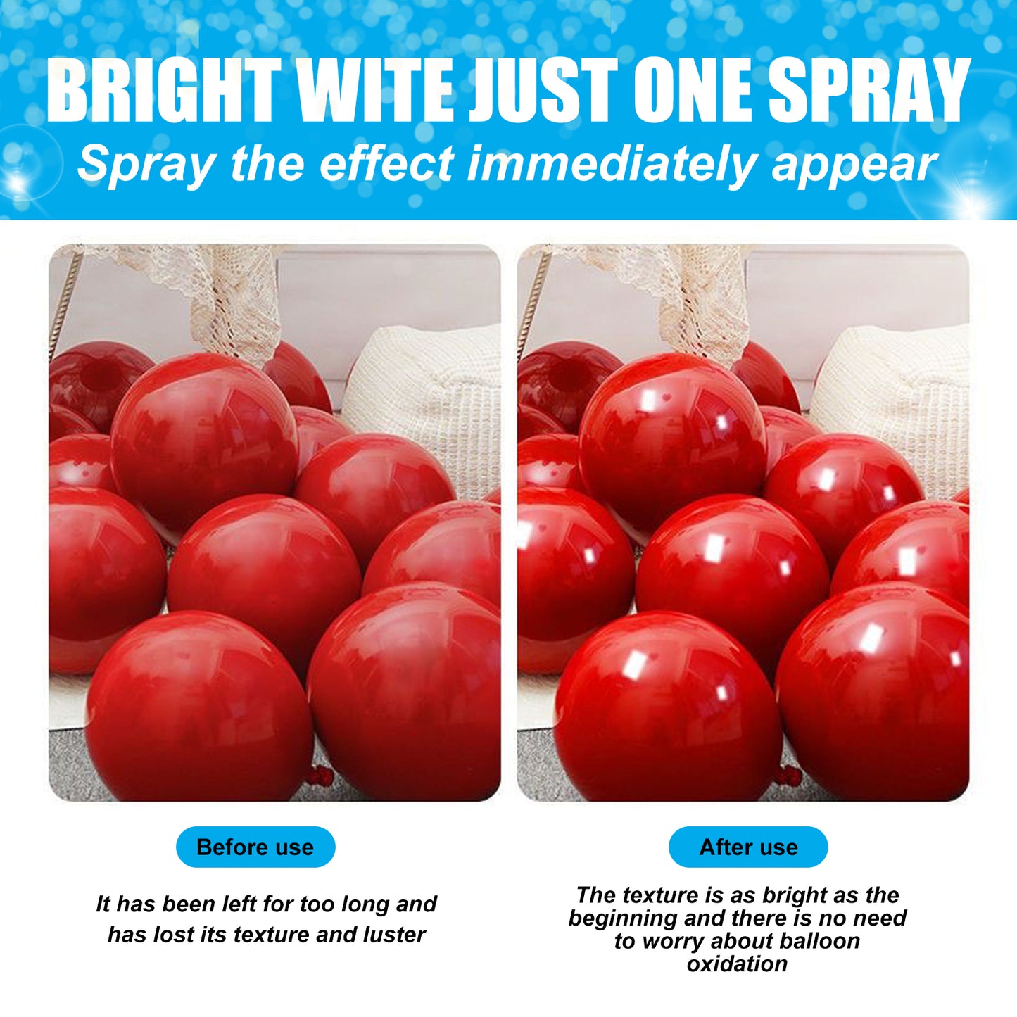 Jue-Fish Aerosol Balloon Spray Balloon Surface Texture Gloss Long-lasting Non-oxidizing Non-fading Spray