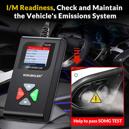 Top Seller 2025 KINGBOLEN YA100 OBD2 Scanner Car Auto Diagnostic Tools Obd Code Reader Check Engine Russian Lifetime Free