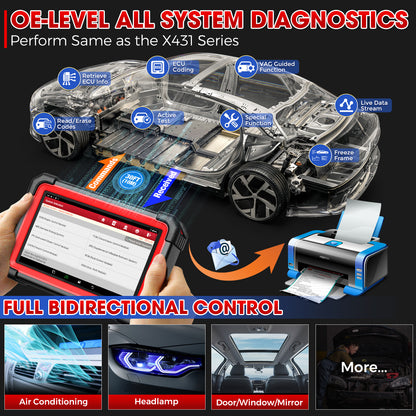 LAUNCH X431 CRP919E BT Bi-directional Code Reader ALL System Diagnostic Tools ECU Coding Active Test AF IMMO 31 Resets OBDII