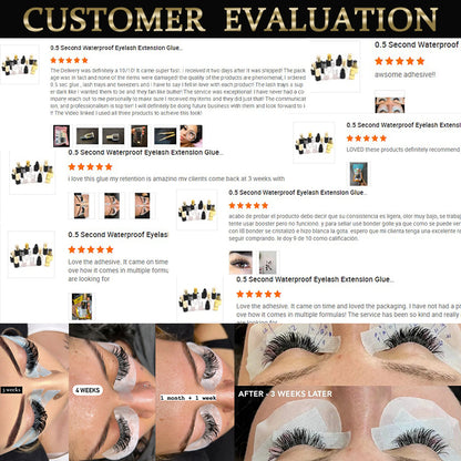 Low Humidity Eyelash Glue Waterproof 0.3 0.5 Second Long Lasting 6-8 Weeks Lash Extension Adhesive Glue