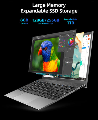 Brand New Laptops 14 Inch 1920x1080 IPS Screen Intel CPU 8GB 256GB Cheapest Ordinateur Portable Laptop I3