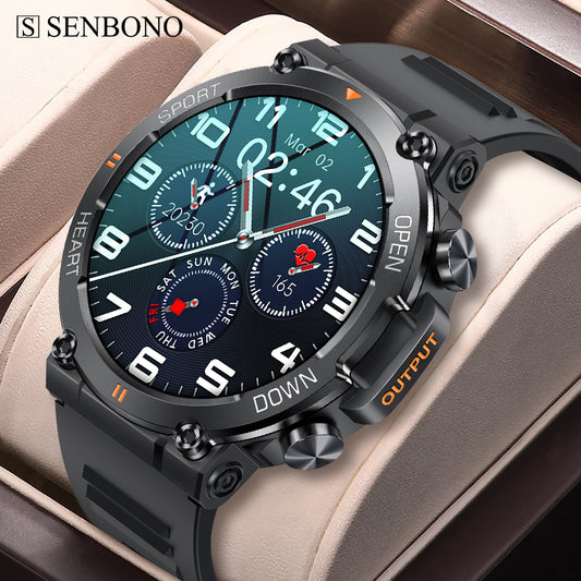 SENBONO K56PRO New Outdoor Sports Smart Watch Men Round 1.39inch Big Screen Custom Dial Answer Call 400mAh Men Smartwatch Woman