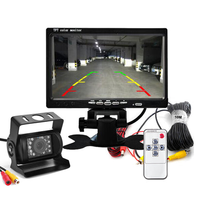 IPoster 7 Inch Car Reverse Monitor + 18 Infrared LED Night Vision Car Backup Camera