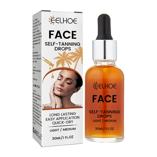 EELHOE Facial Darkening Serum Natural Fashion Wheat Color Bronze Moisturizing Skin Beauty Sunless Tanning Liquid