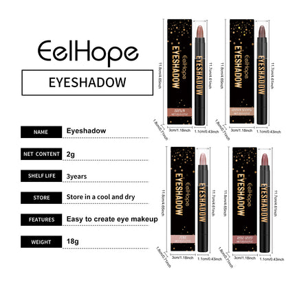 Eelhope Eyeshadow Stick Series Matte Cream Long-lasting Color-resistant Portable Easy-to-use Eyeshadow Stick