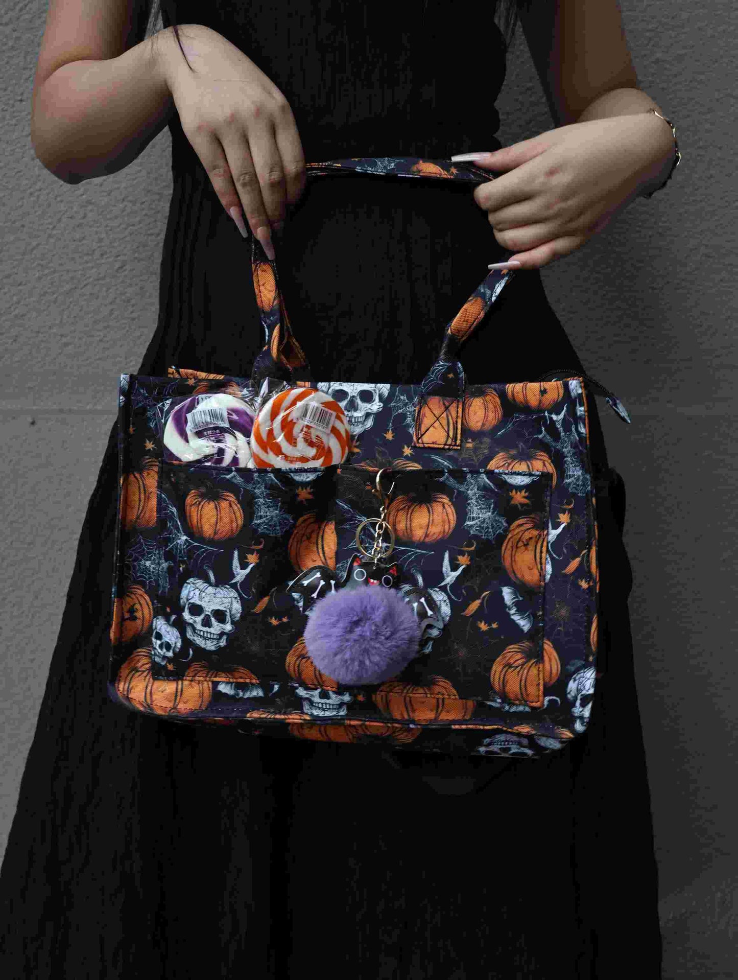 New Halloween Gift Canvas Tote Bag Candy Bag Ghost Festival Pumpkin Jewelry Props Gift Handbag Bag