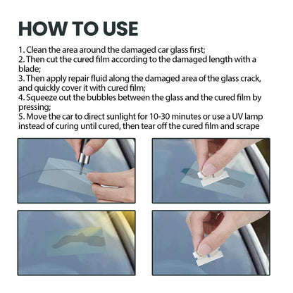 Homonth Nano Repair Solution for Automobile Glass Car Windshield Crack Quick Repair Adhesive Repair