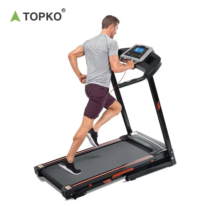 TOPKO in STOCK US WAREHOUSE Multi-functional LCD Display Folding Home Treadmill