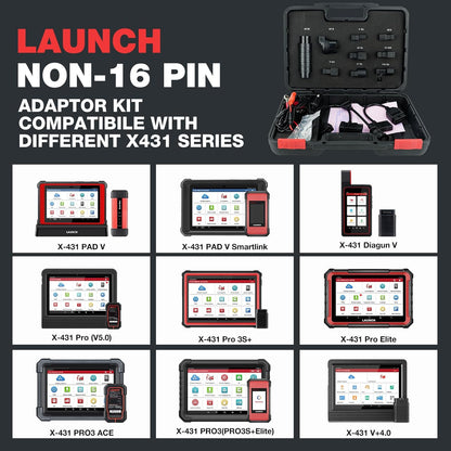 LAUNCH Non-16 Pin Adapter Kit OE-Standard Connectors for 1996-2002 Old Cars Work With LAUNCH X431 Series