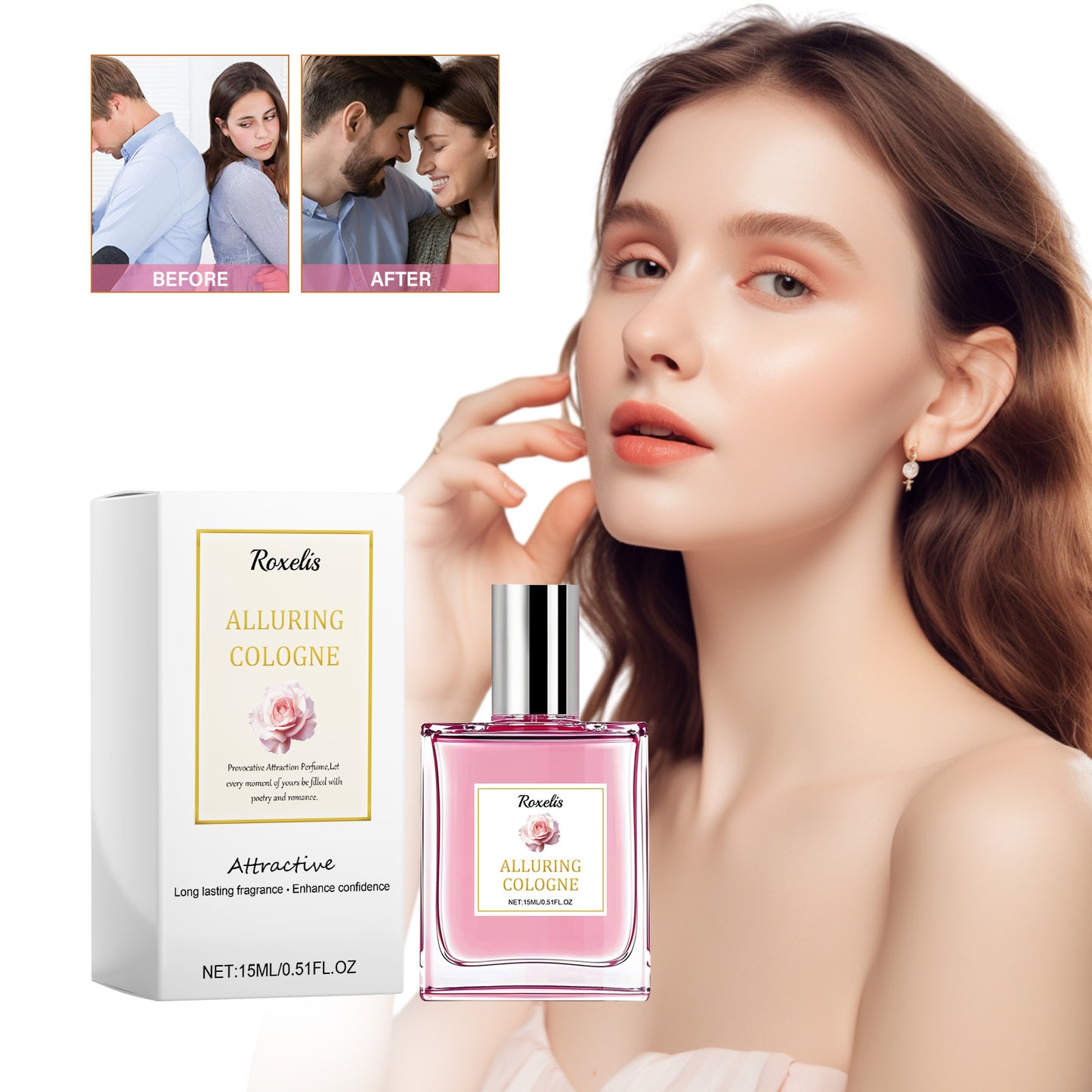 Pheromone Perfume Rose Fresh and Elegant Perfume Dating Atmosphere Gives off Charm Lasting Fragrance Perfume for Women