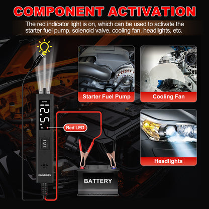 Kingbolen ECT200 Auto Circuit Tester Upgrade Kit Automotive Power Circuit Probe Tester With 20ft Extension Cable