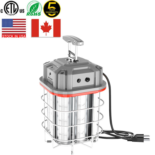 LED Temporary Work Lighting ETL Listed LED Construction Light IP65 60W -150W Work Light with Linkable Connection Design