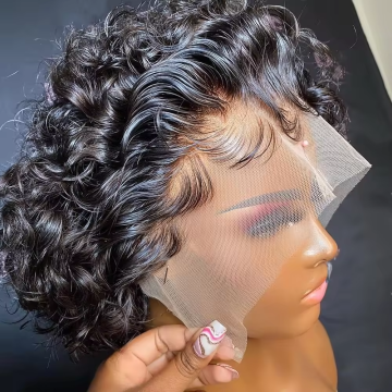 Brazilian Pixie Cut Wig Human Hair 13X1 Short Curly Lace Front Wigs Human Hair Short Curly Wigs for Black Women Human Hair