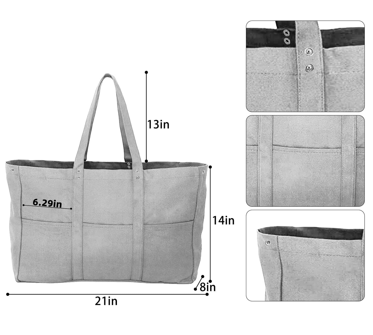 In Stock Fast Delivery Large Capacity Reusable Beach Canvas Cotton Shopping Bag