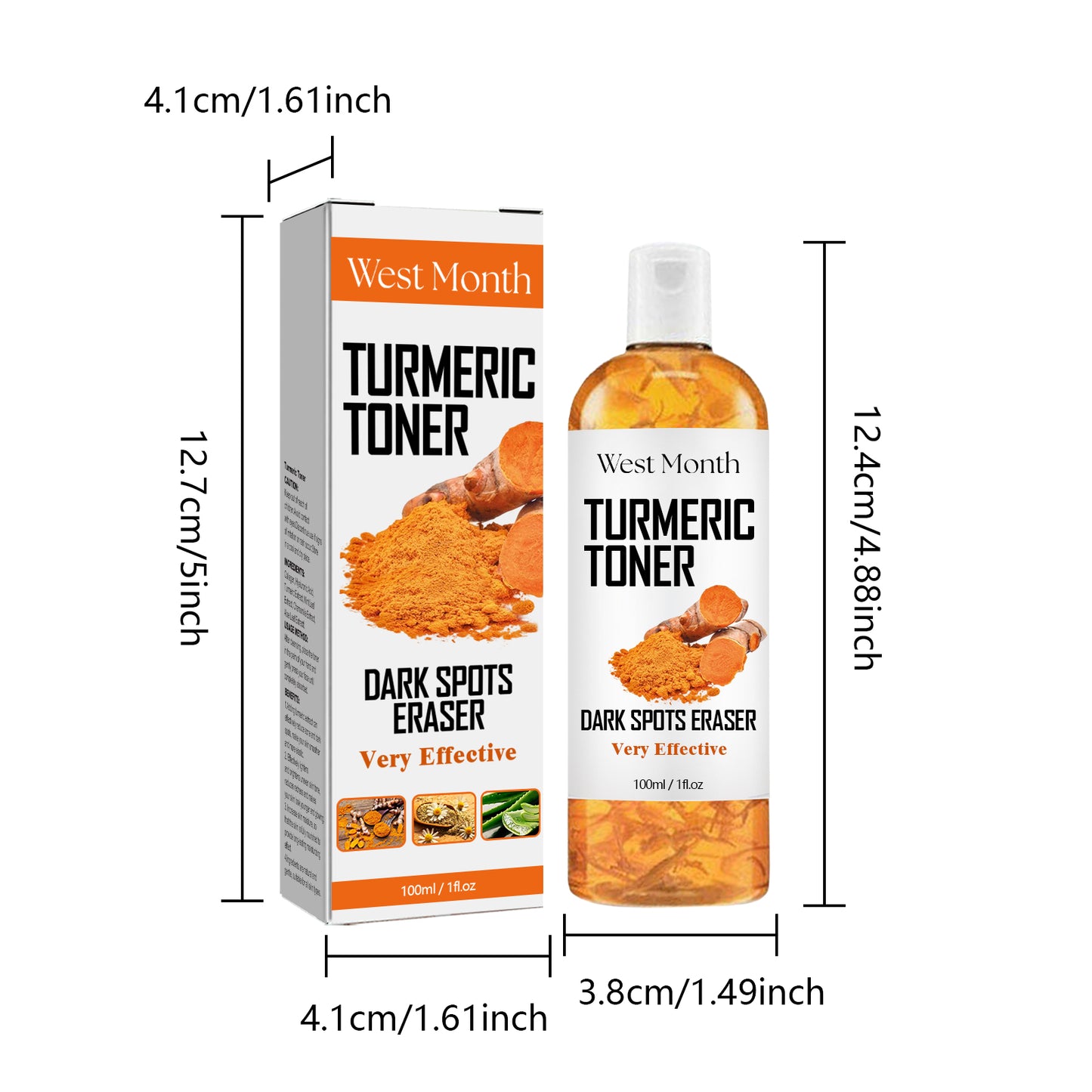 West&Month Blackhead Removal Turmeric Toner Deep Hydrating Firming Moisturizing Facial Skin Toner