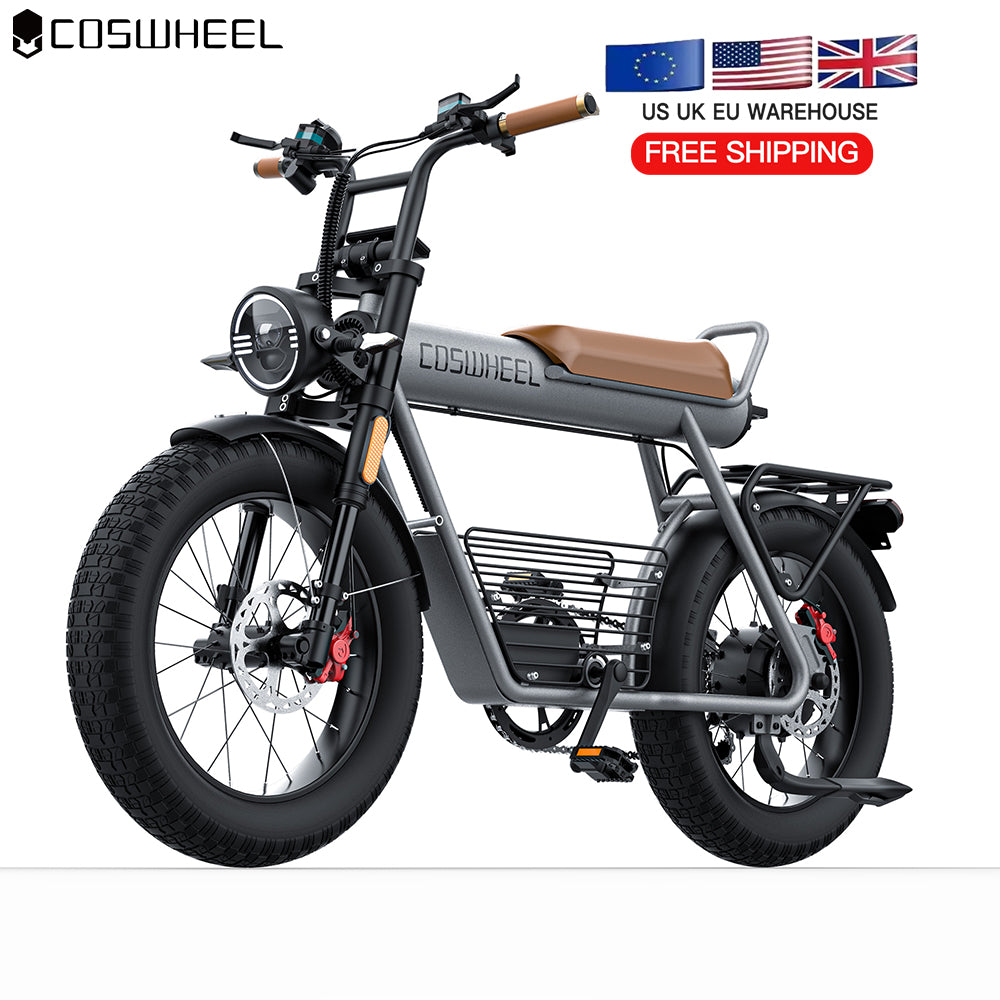 CT20 Uk Eu Us Warehouse 20x5 Inch E-Bike 7 Speed 48V 25AH Lithium Battery 1500W Ebike Electric City Bike Go to School and Work