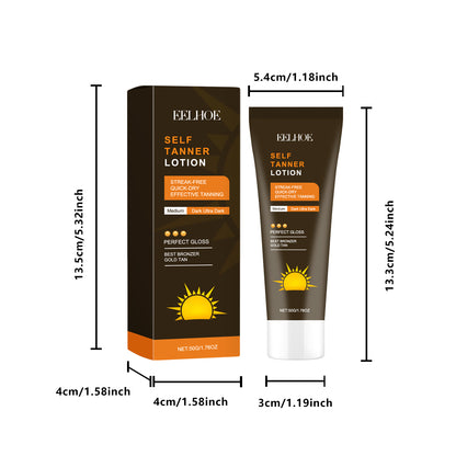 EELHOE Hydrating Darkening Cream Outdoor Sunlight Quick Tanning Wheat Color Healthy Skin Moist Summer Beach