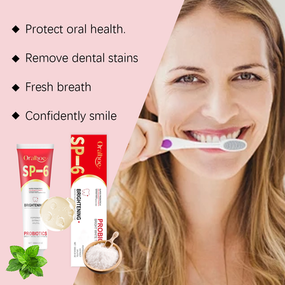 Oralhoe Probiotic Whitening Toothpaste Tooth Cleaning Hygiene Reduce Stains Care Oral Care Toothpaste