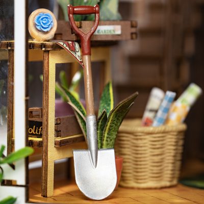 Robotime US Warehouse 3D Wooden Puzzle DIY Miniature House Book Nooks TGB06 Garden House Bookends for Drop Shipping