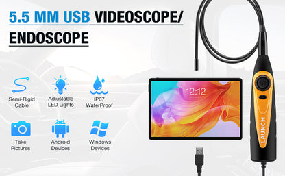 LAUNCH X431 VSP600 Videoscope HD Camera IP67 Waterproof and 6LED Adjustable Video Inspection for LAUNCH X431 V/PRO3S+/PAD V