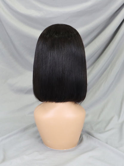 HOT SELL 13x4 LACE WIG  Human Hair Lace Front Bob Wigs Short Straight Style Transparent Swiss Lace Raw Brazilian for Black Women