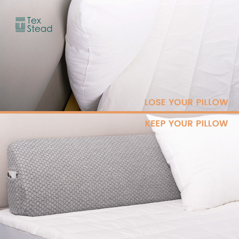 US Local Modern Style Ergonomic Adjustable Bed Wedge Pillow - Split Gap Filler for Connectors - Improves Sleep Comfort