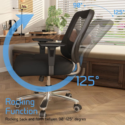 High Quality Grey Mesh Office Chair Ergonomic Executive Furniture Adjustable Headrest Modern Swivel Design Made Iron Metal