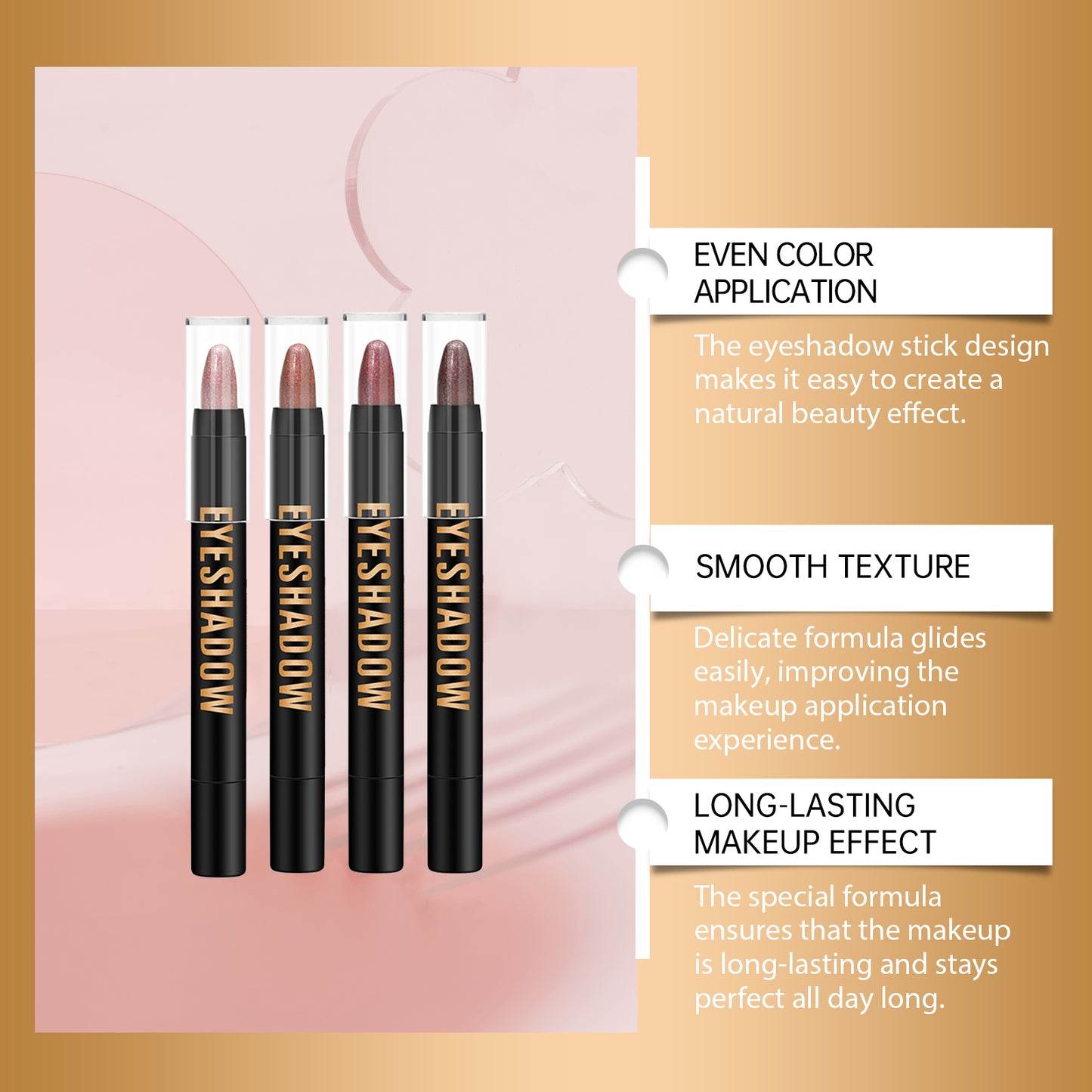 Eelhope Eyeshadow Stick Series Matte Cream Long-lasting Color-resistant Portable Easy-to-use Eyeshadow Stick