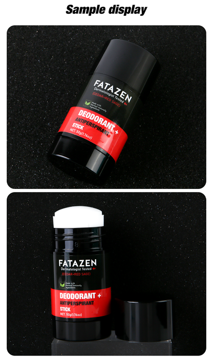 FATAZEN Wholesale Herbal Deodorant Antiperspirant Stick Natural Vegan Cedar Red Sage Fragrance Deodor Balm Deodorant Stick