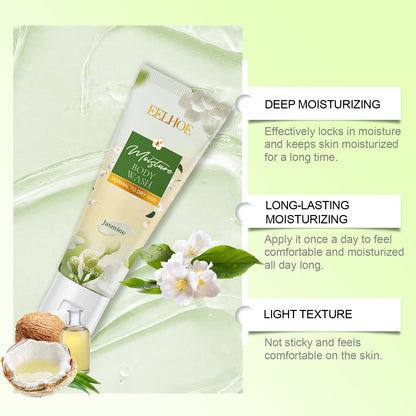 EELHOE Jasmine Moisturizing and Revitalizing Shower Gel Body Skin Gentle Cleansing Smooth Moisturizing Fragrant Shower Gel