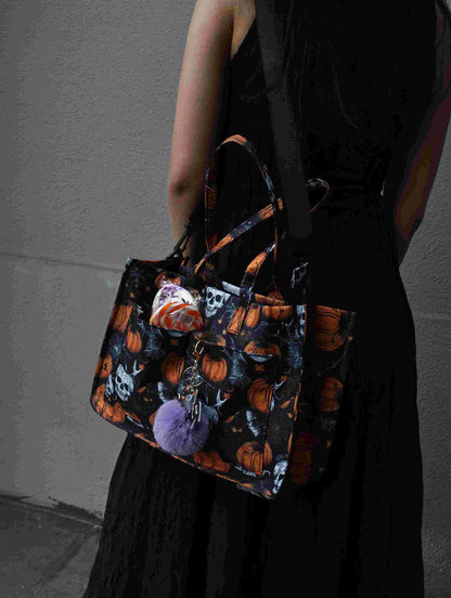 New Halloween Gift Canvas Tote Bag Candy Bag Ghost Festival Pumpkin Jewelry Props Gift Handbag Bag