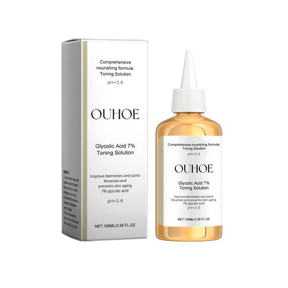 OUHOE Glycolic acid7%Moisturizing Toner，Remove Closed Comedones Improve Skin Condition Rejuvenating Toner Essence