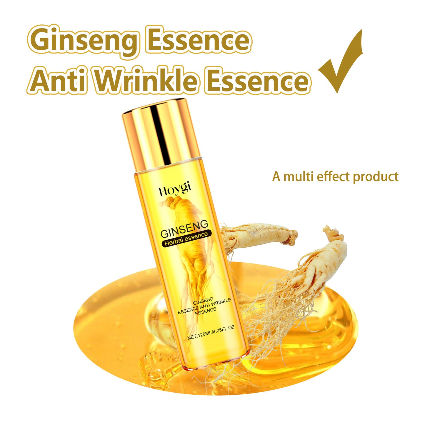 Hoygi Ginseng Polypeptide Anti-Wrinkle Essence Repair Facial Fine Lines Improve Dullness Moisturizing Firming Anti-Wrinkle Essence