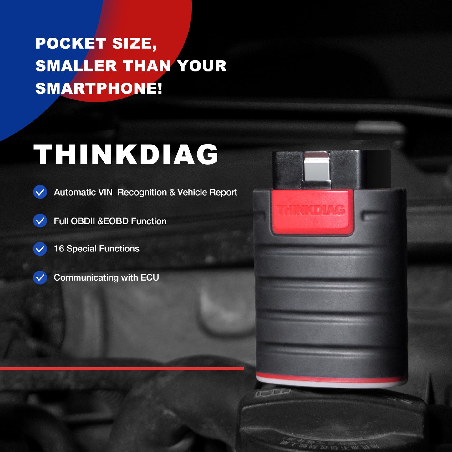 ThinkDiag New Version OBD2 OBDeleve Scanner Code Reader Car All Reset Service Auto Car 2 Year Free Diagnostic Tools