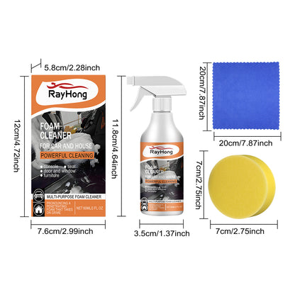 Rayhong Car Multi-Purpose Foam Cleaner Car Interior Steering Wheel Plastic Fabric Seat Stain Cleaner