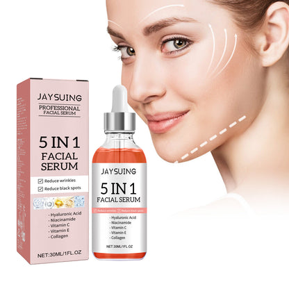 Jaysuing 5Combination1Facial Essence Moisturizing Skin Firming Fade Spots Acne Skin Beautifying Essence