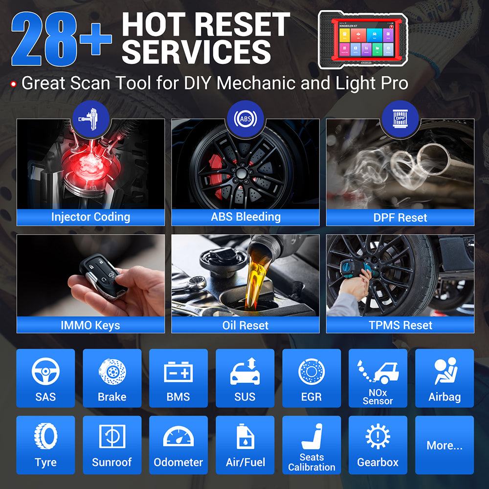 KINGBOLEN K7 Bidirectional 3-Year Update 28+ Reset Service ECU Coding  All System Diagnostic Tool PK THINKSCAN MAX 2