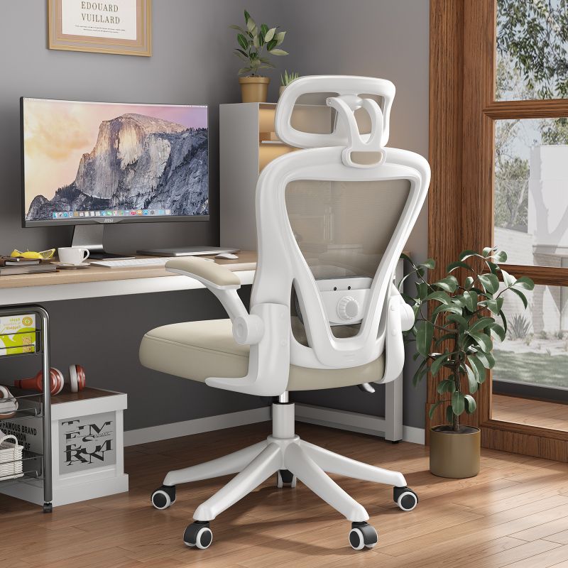 Factory Direct Modern Ergonomic Mesh Task Chair Adjustable Headrest Chinese Style Swivel Office Chair Metal Plastic Material