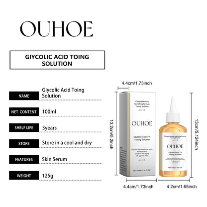 OUHOE Glycolic acid7%Moisturizing Toner，Remove Closed Comedones Improve Skin Condition Rejuvenating Toner Essence